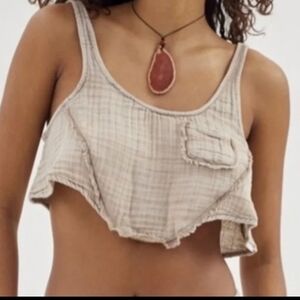 Urban Outfitters - OUT FROM UNDER- Cream Textured Crop Top